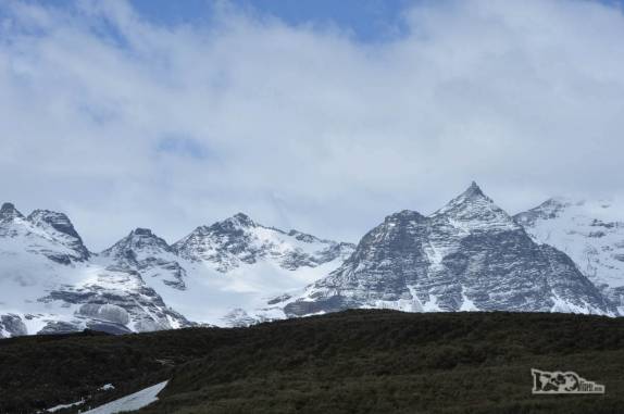 As montanhs nevadas de Salisbury Plain, na Geórgia do Sul